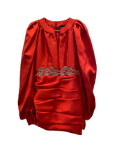 Gasanova Crystal Embroidered Taffeta Red Mini Dress